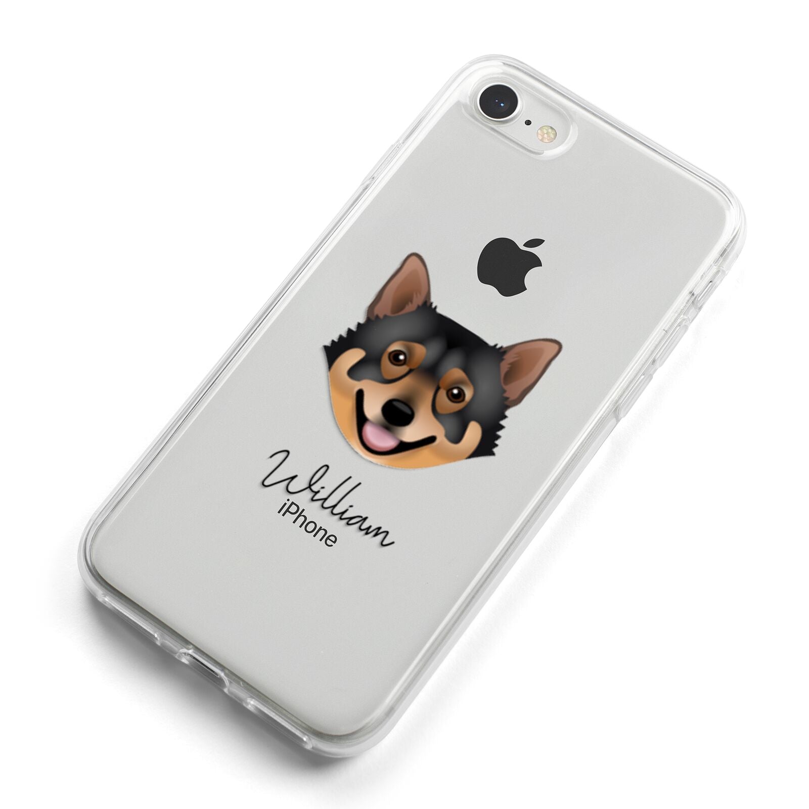 Swedish Vallhund Personalised iPhone 8 Bumper Case on Silver iPhone Alternative Image