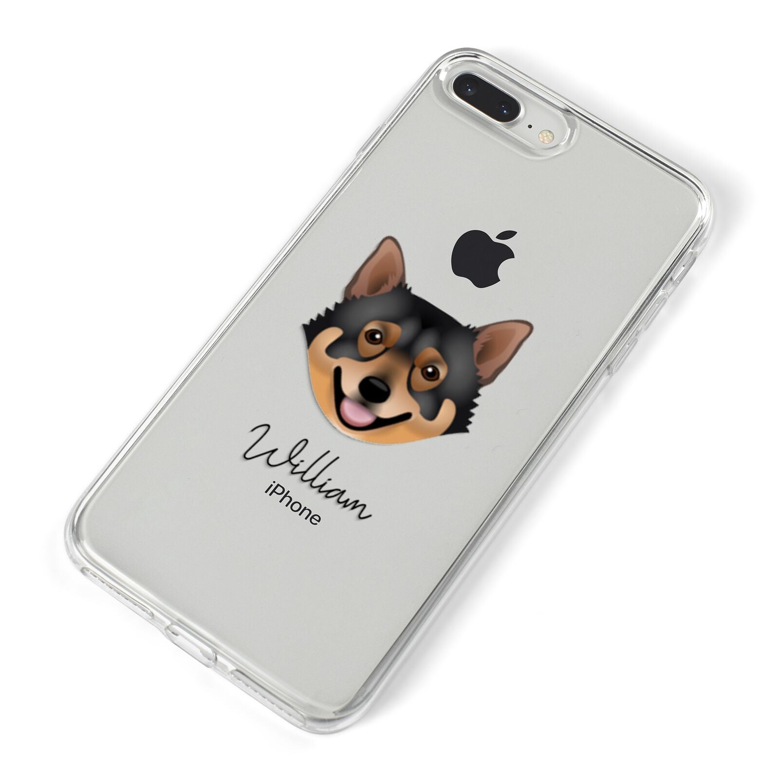 Swedish Vallhund Personalised iPhone 8 Plus Bumper Case on Silver iPhone Alternative Image