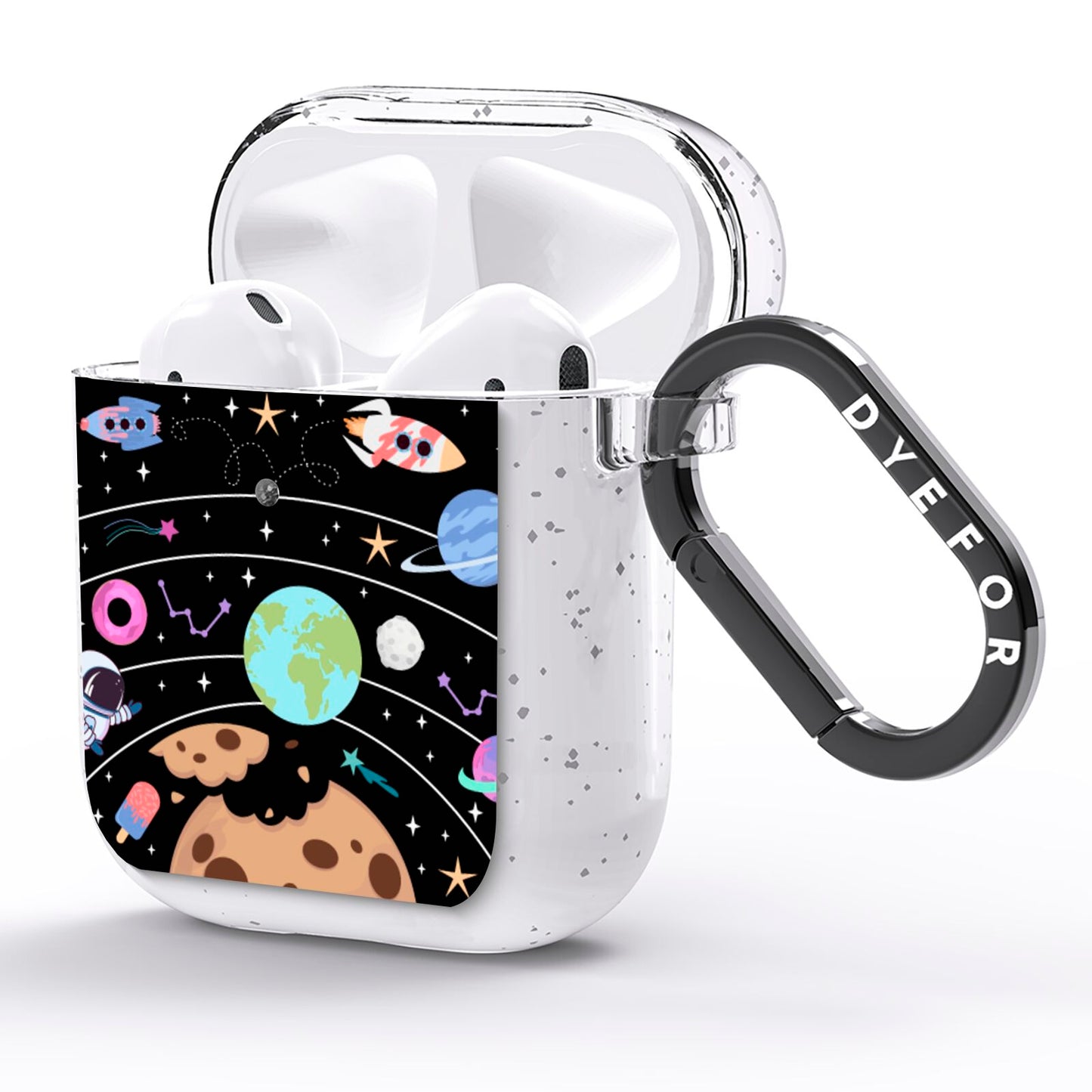 Sweet Celestial Scene AirPods Glitter Case Side Image