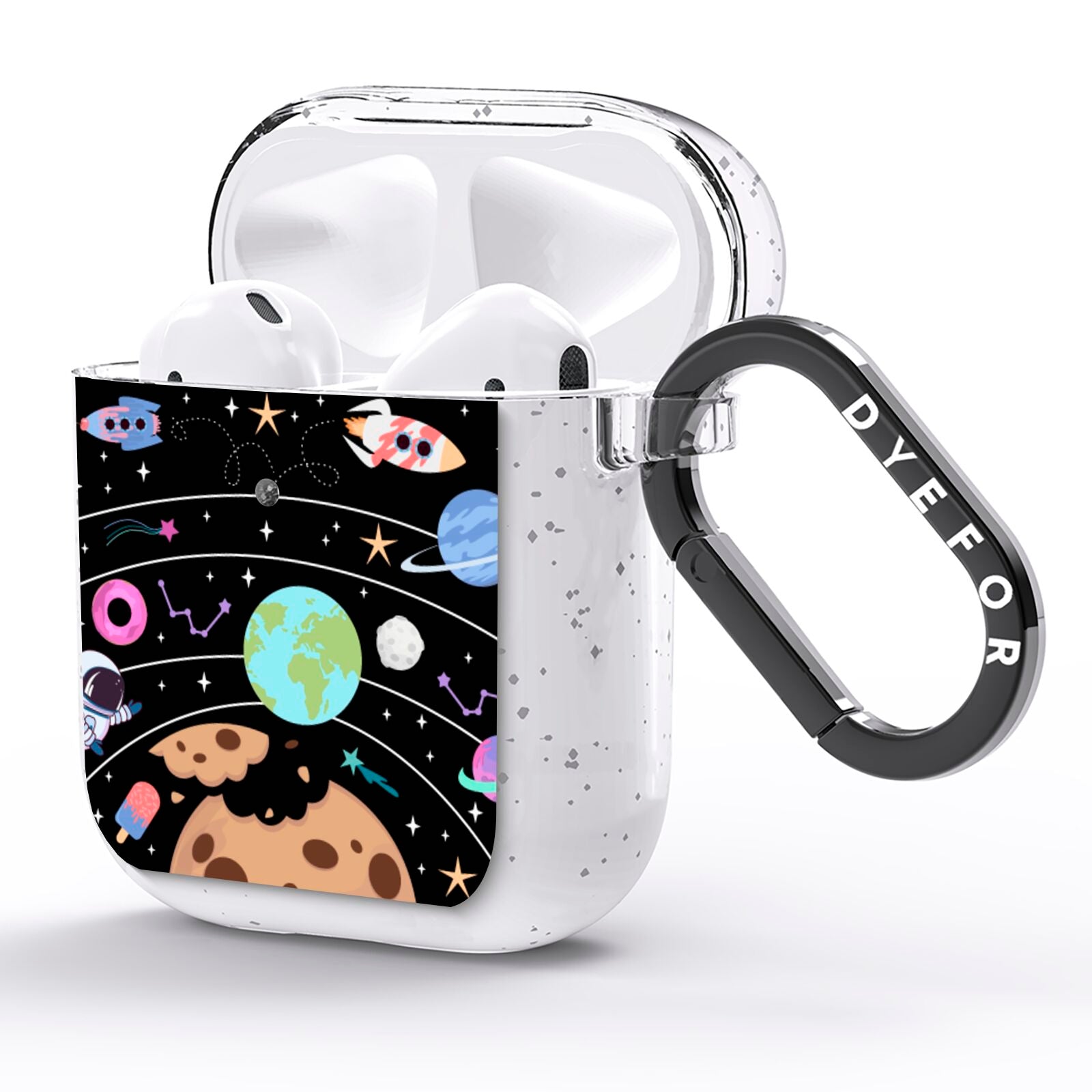 Sweet Celestial Scene AirPods Glitter Case Side Image