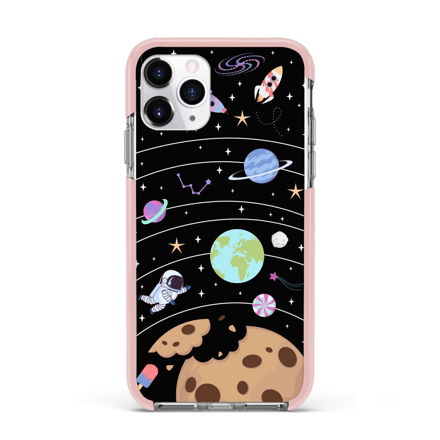 Sweet Celestial Scene Apple iPhone 11 Pro in Silver with Pink Impact Case