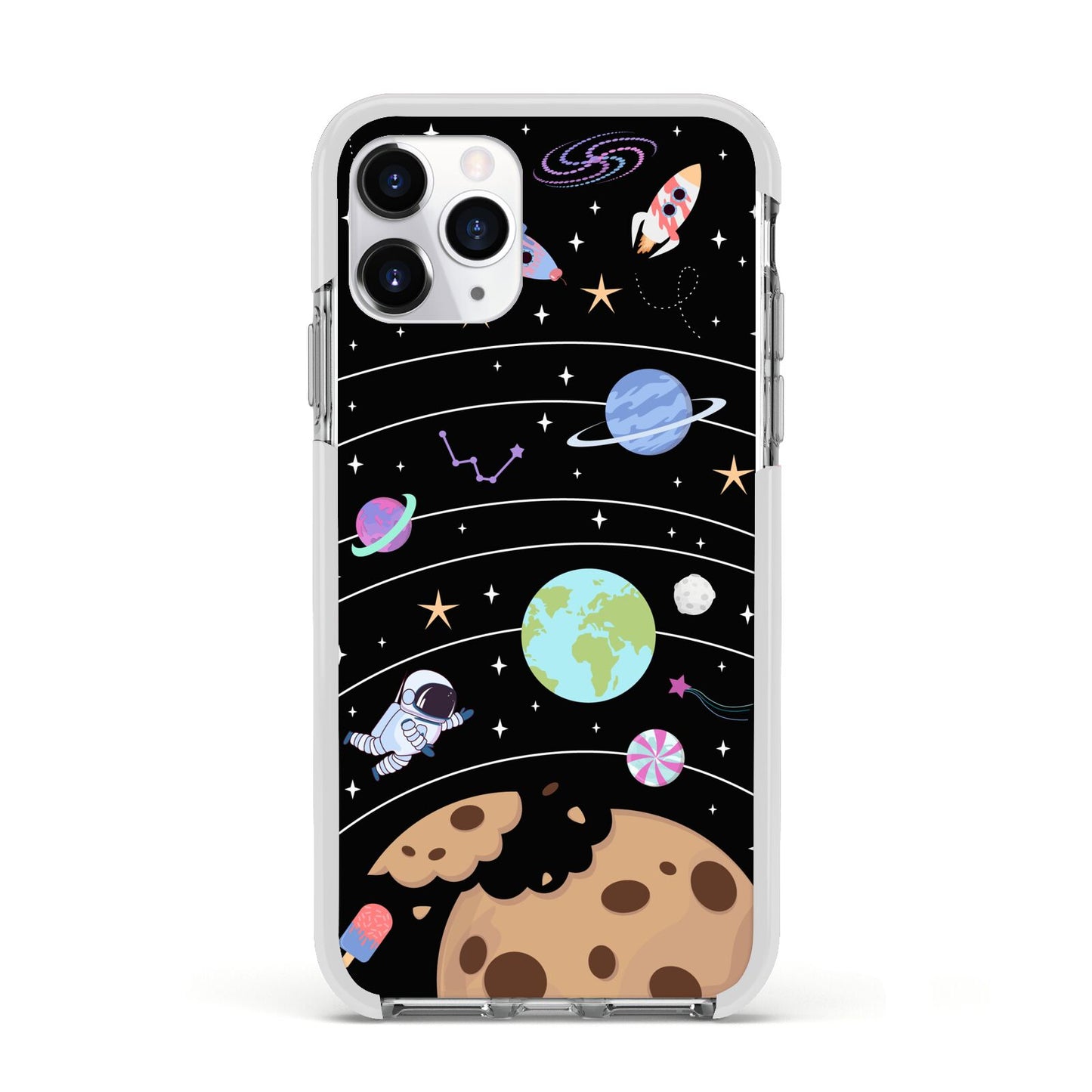 Sweet Celestial Scene Apple iPhone 11 Pro in Silver with White Impact Case