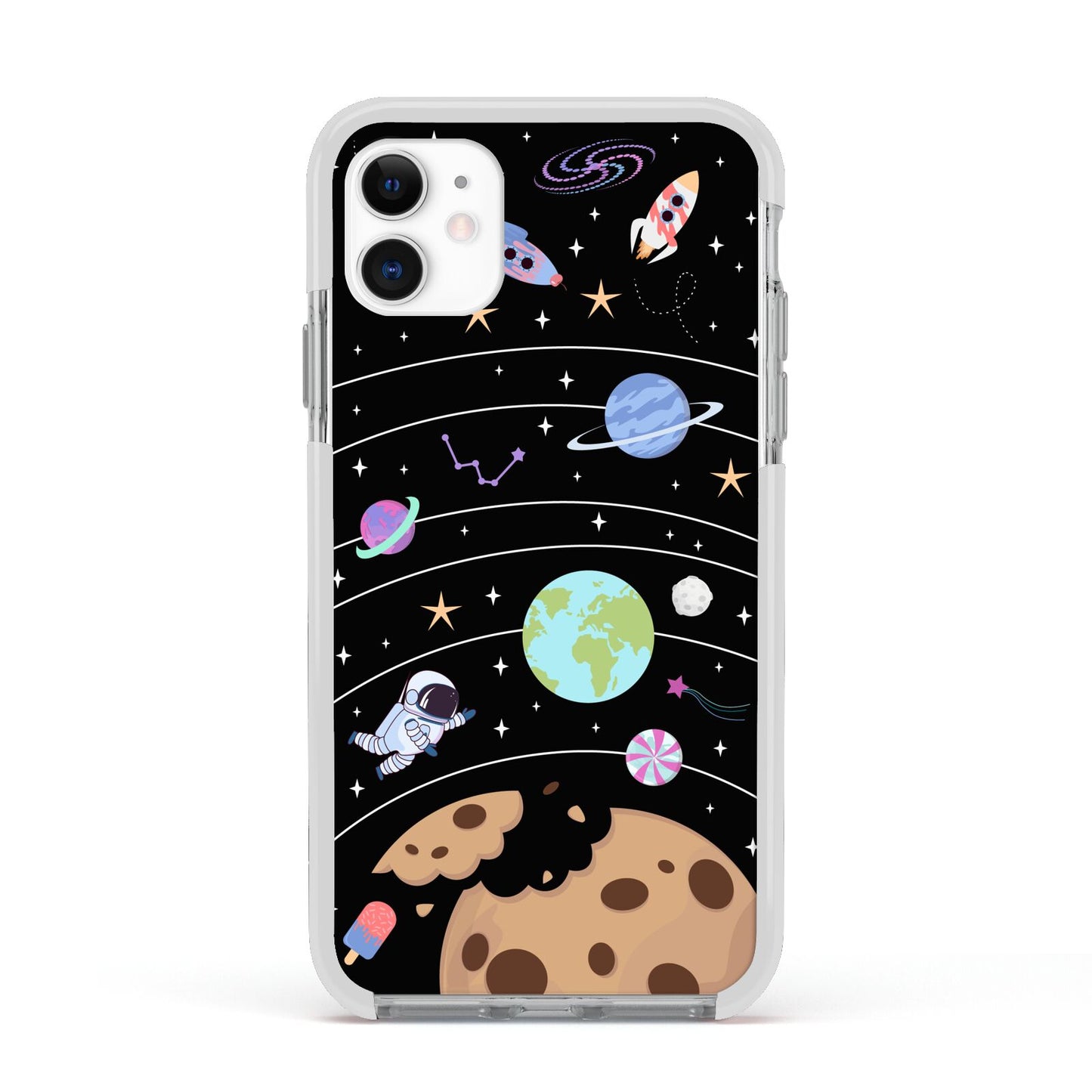 Sweet Celestial Scene Apple iPhone 11 in White with White Impact Case