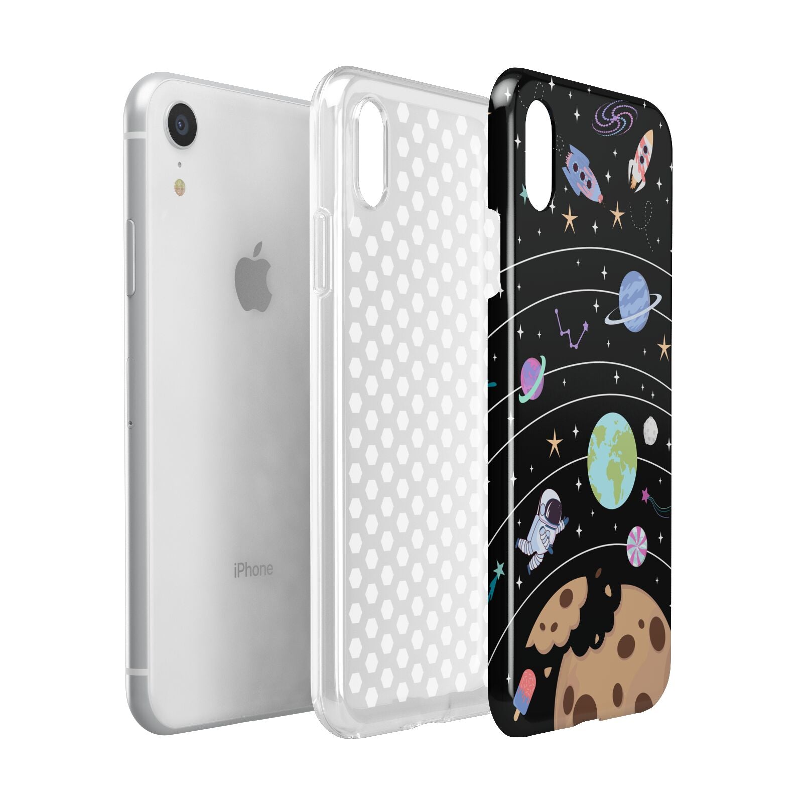 Sweet Celestial Scene Apple iPhone XR White 3D Tough Case Expanded view