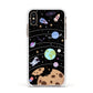 Sweet Celestial Scene Apple iPhone Xs Impact Case White Edge on Gold Phone