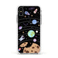 Sweet Celestial Scene Apple iPhone Xs Impact Case White Edge on Silver Phone