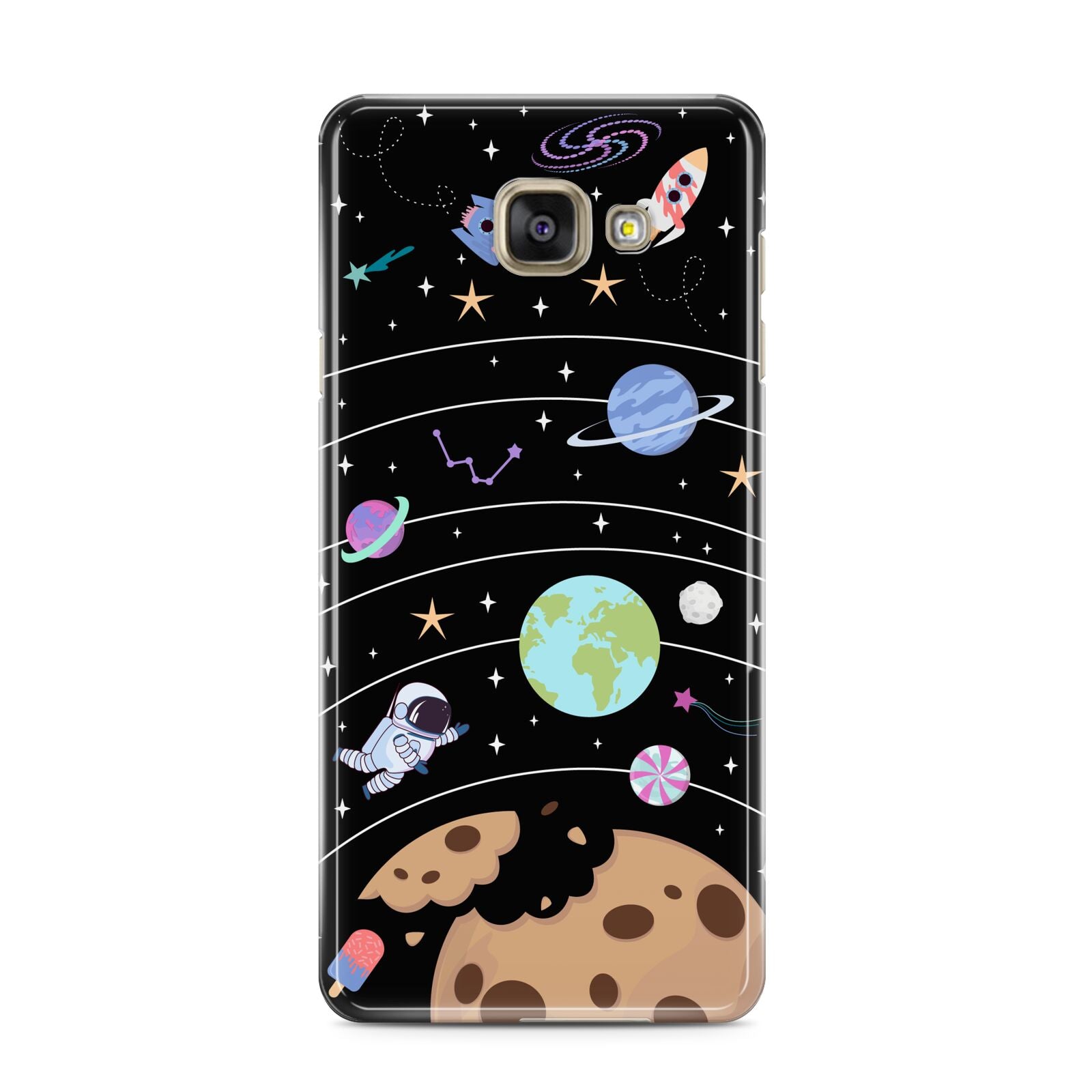 Sweet Celestial Scene Samsung Galaxy A3 2016 Case on gold phone