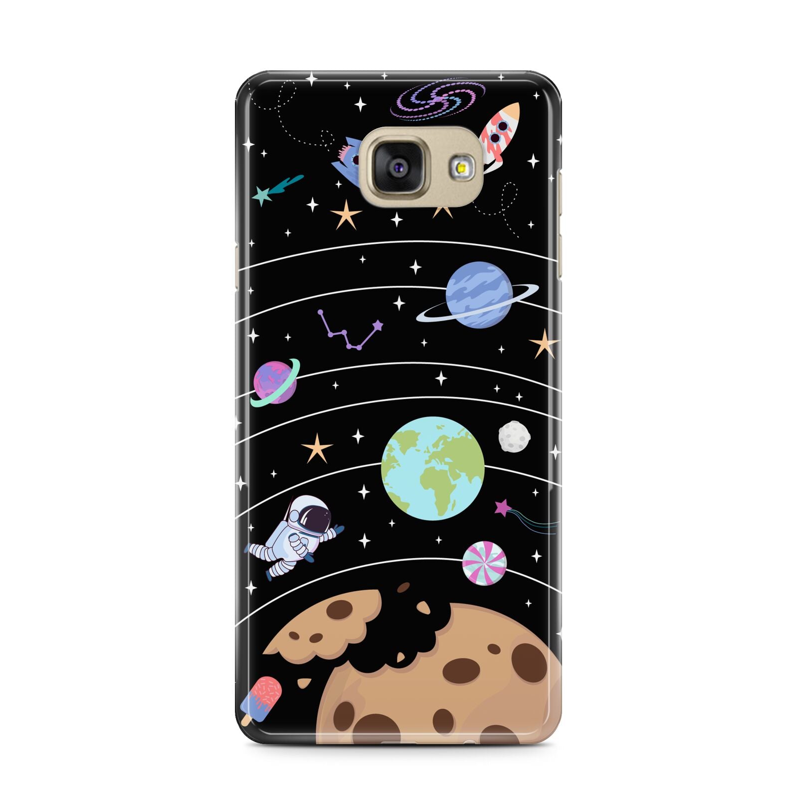 Sweet Celestial Scene Samsung Galaxy A7 2016 Case on gold phone