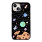 Sweet Celestial Scene iPhone 13 Black Impact Case on Silver phone