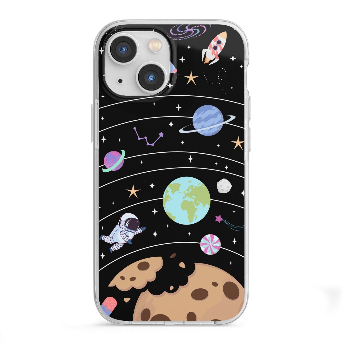 Sweet Celestial Scene iPhone 13 Mini TPU Impact Case with White Edges