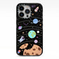 Sweet Celestial Scene iPhone 13 Pro Black Impact Case on Silver phone