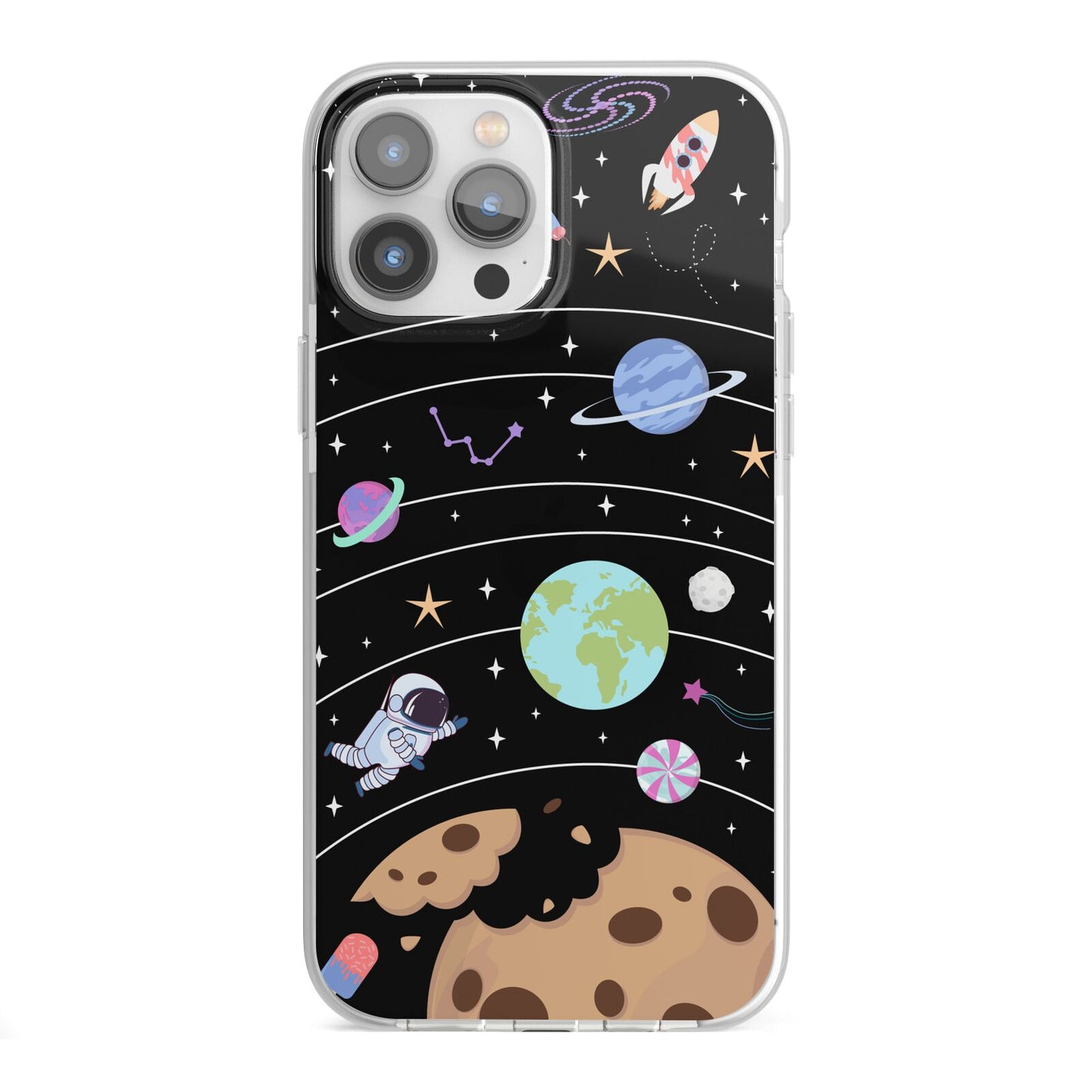 Sweet Celestial Scene iPhone 13 Pro Max TPU Impact Case with White Edges