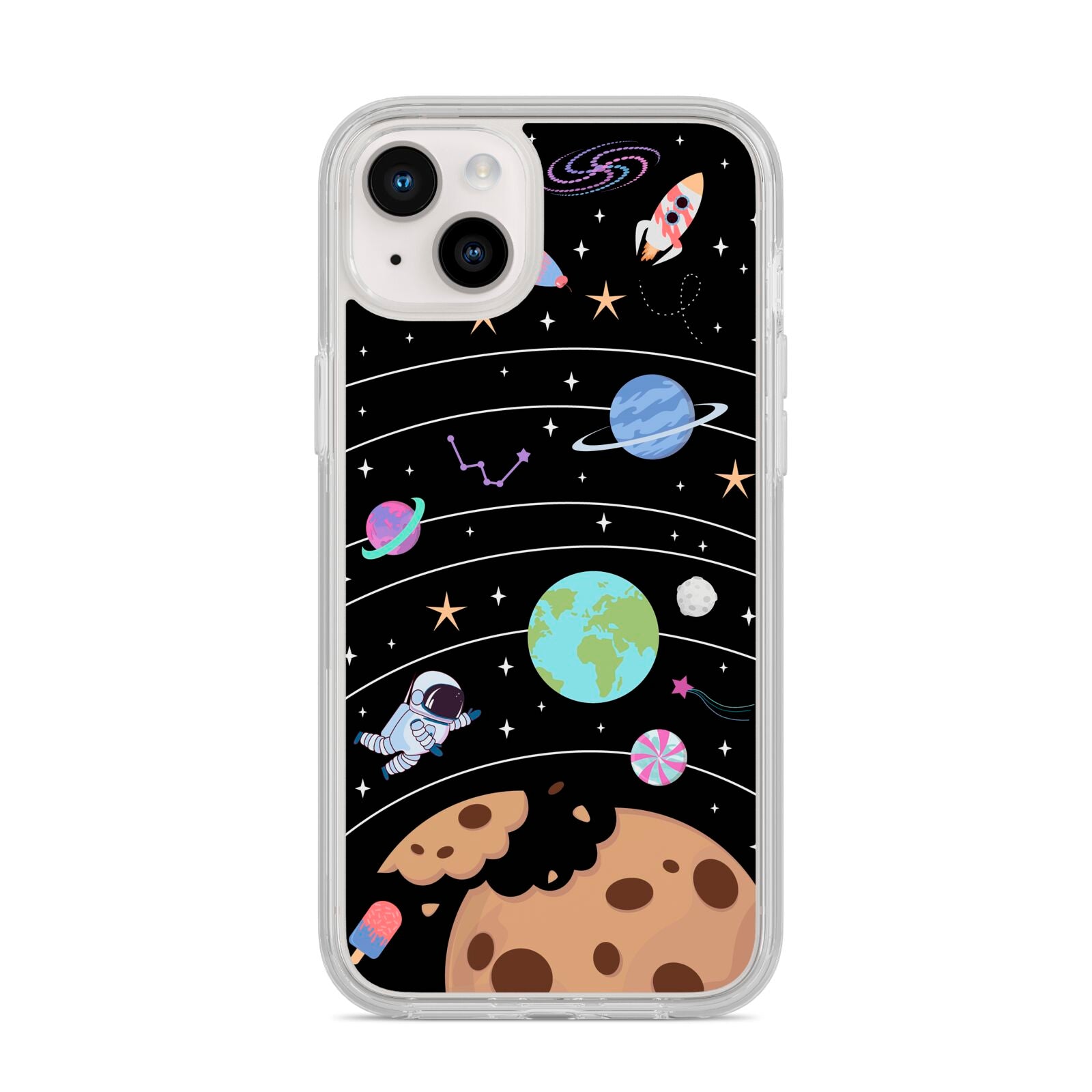 Sweet Celestial Scene iPhone 14 Plus Clear Tough Case Starlight