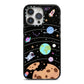 Sweet Celestial Scene iPhone 14 Pro Max Black Impact Case on Silver phone