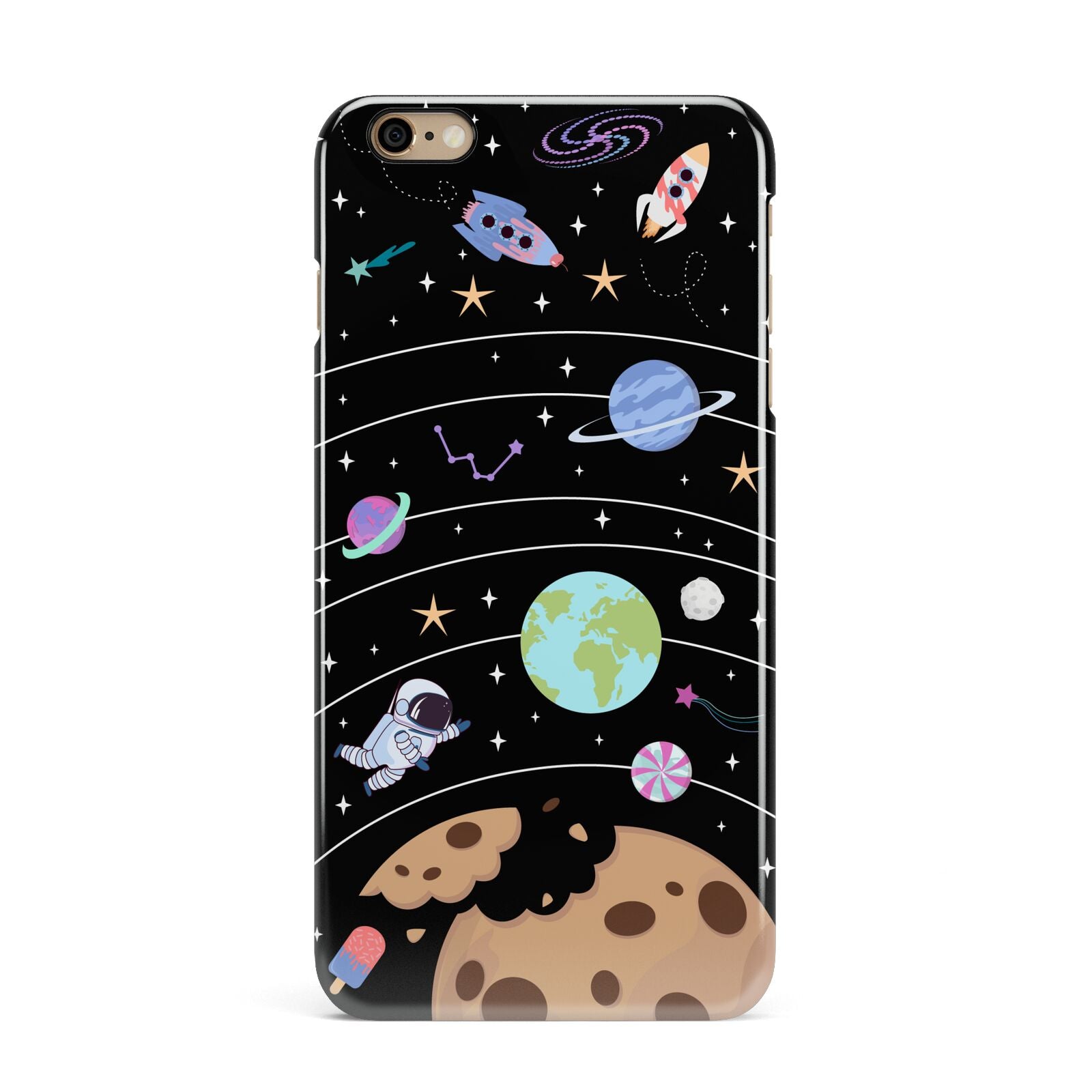 Sweet Celestial Scene iPhone 6 Plus 3D Snap Case on Gold Phone