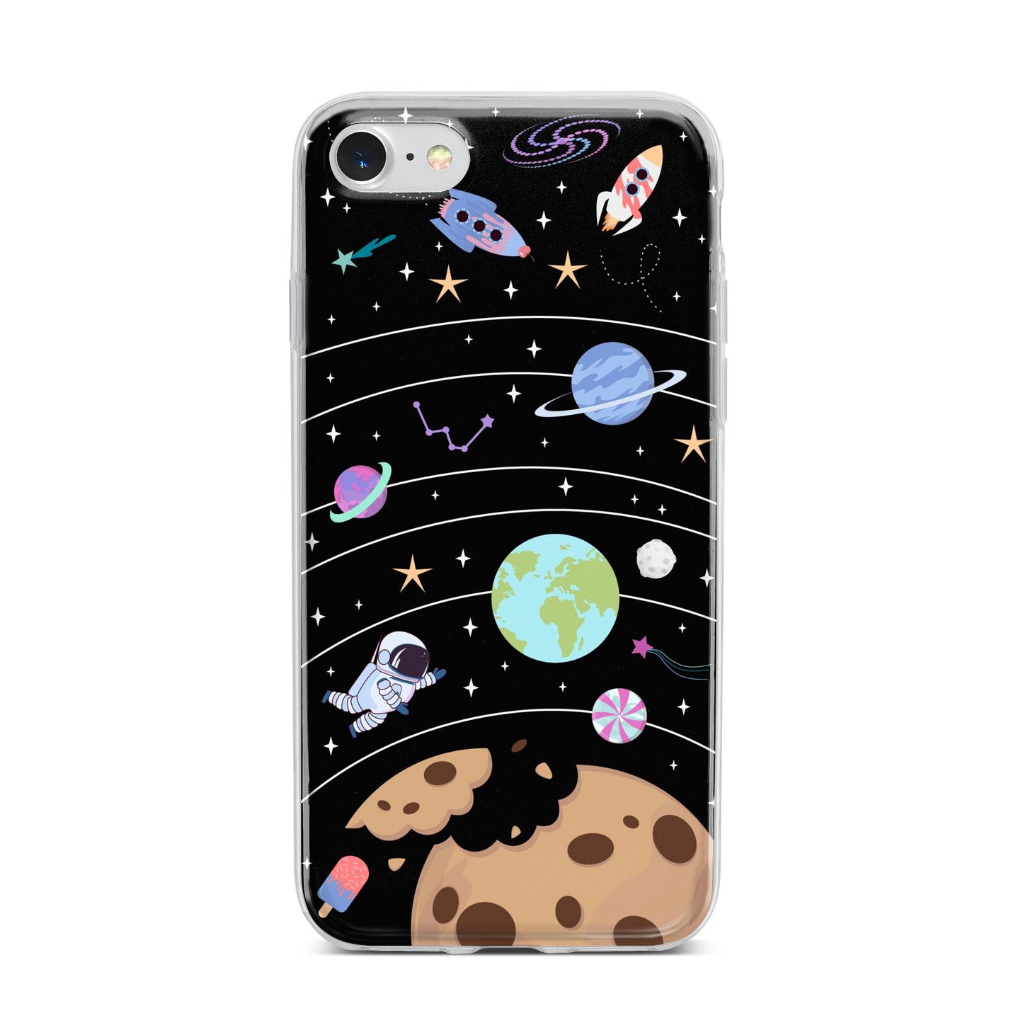 Sweet Celestial Scene iPhone 7 Bumper Case on Silver iPhone