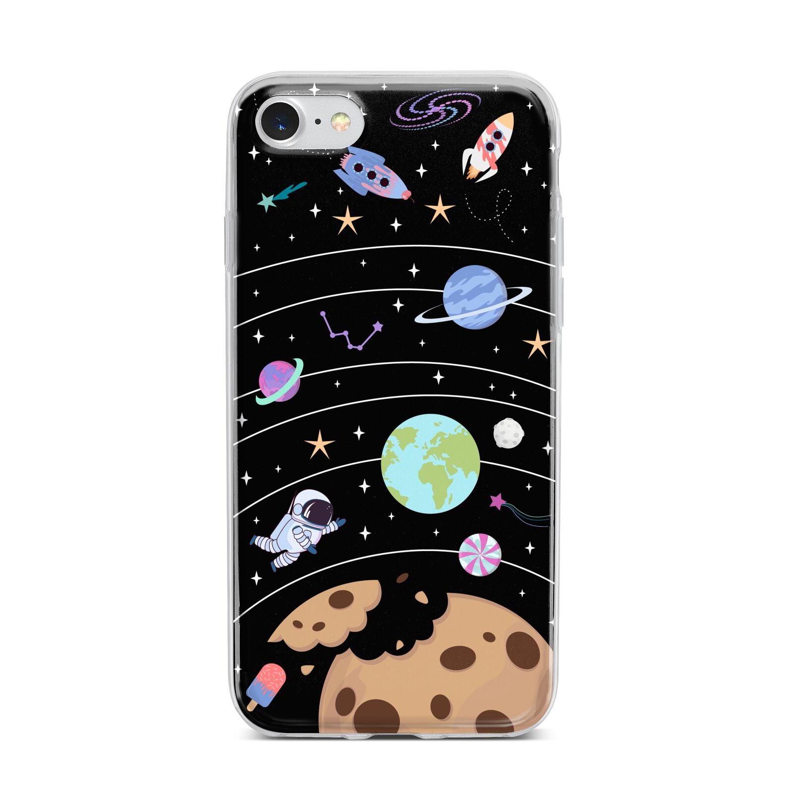 Sweet Celestial Scene iPhone 7 Bumper Case on Silver iPhone