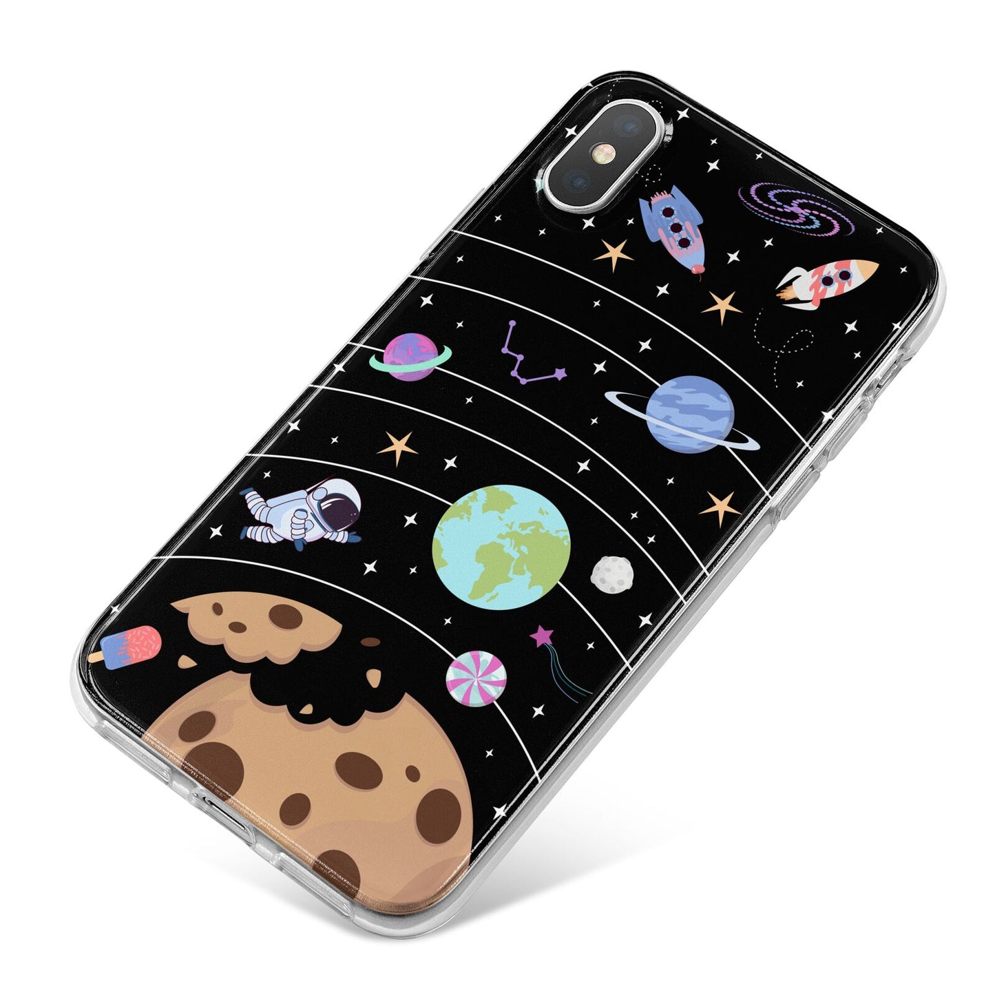 Sweet Celestial Scene iPhone X Bumper Case on Silver iPhone