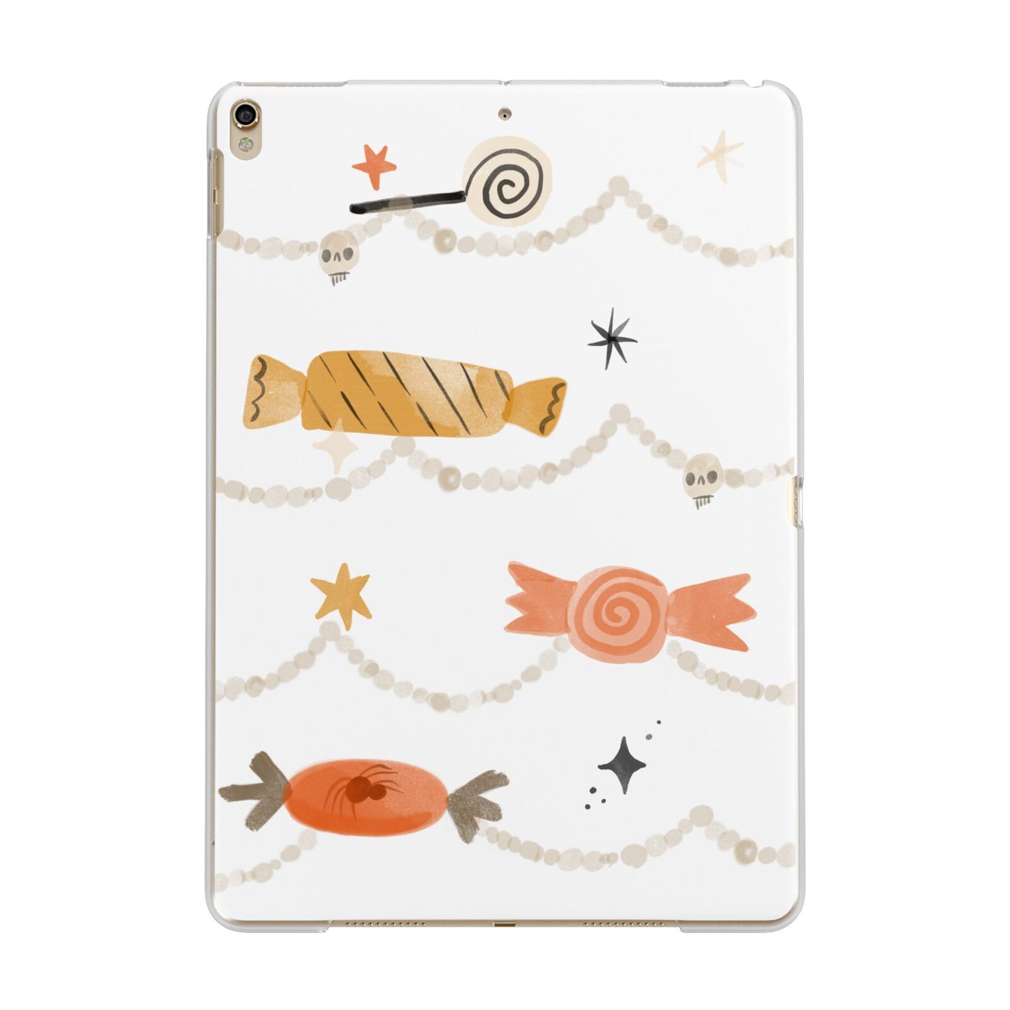Sweet Decorations Halloween Apple iPad Gold Case