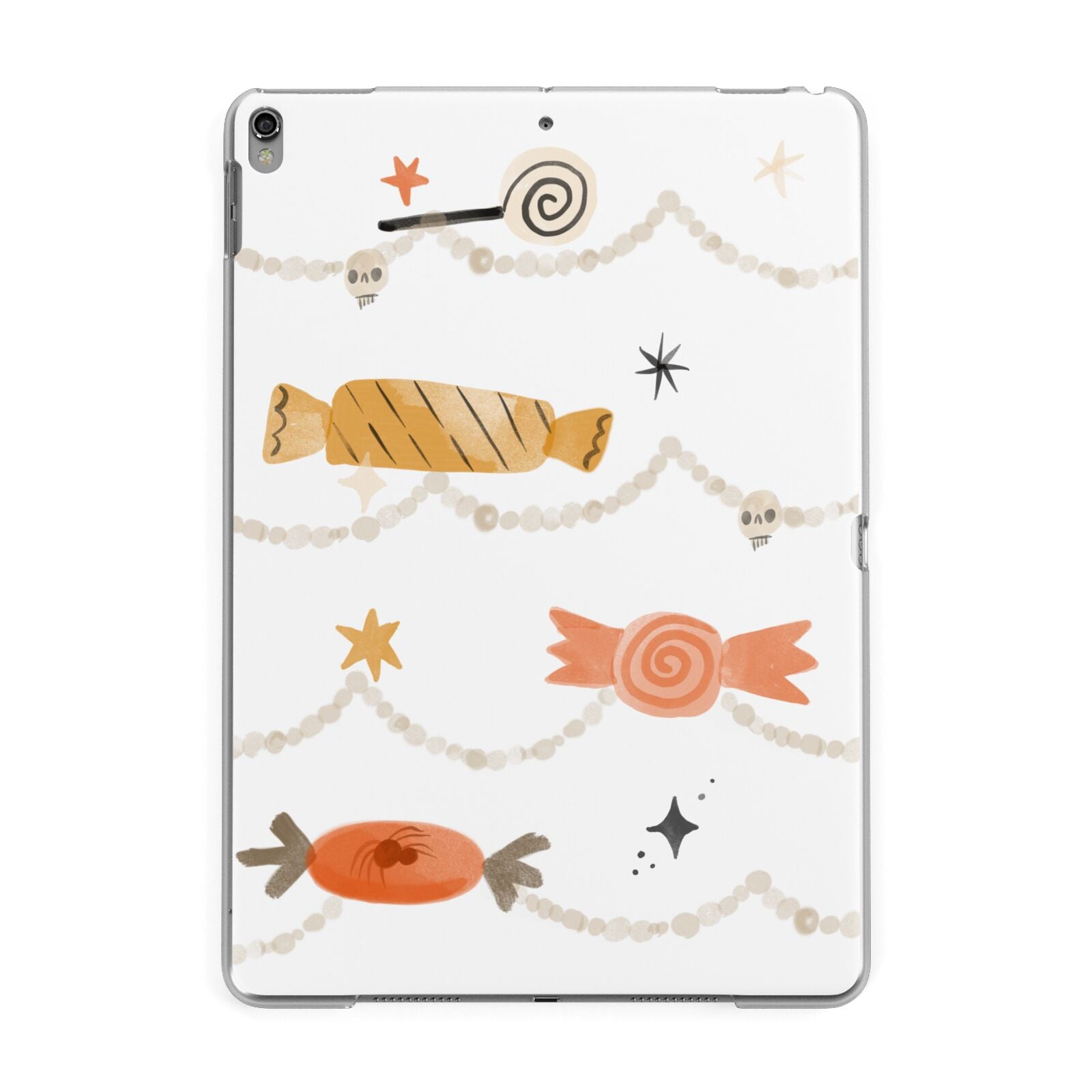 Sweet Decorations Halloween Apple iPad Grey Case