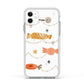 Sweet Decorations Halloween Apple iPhone 11 in White with White Impact Case