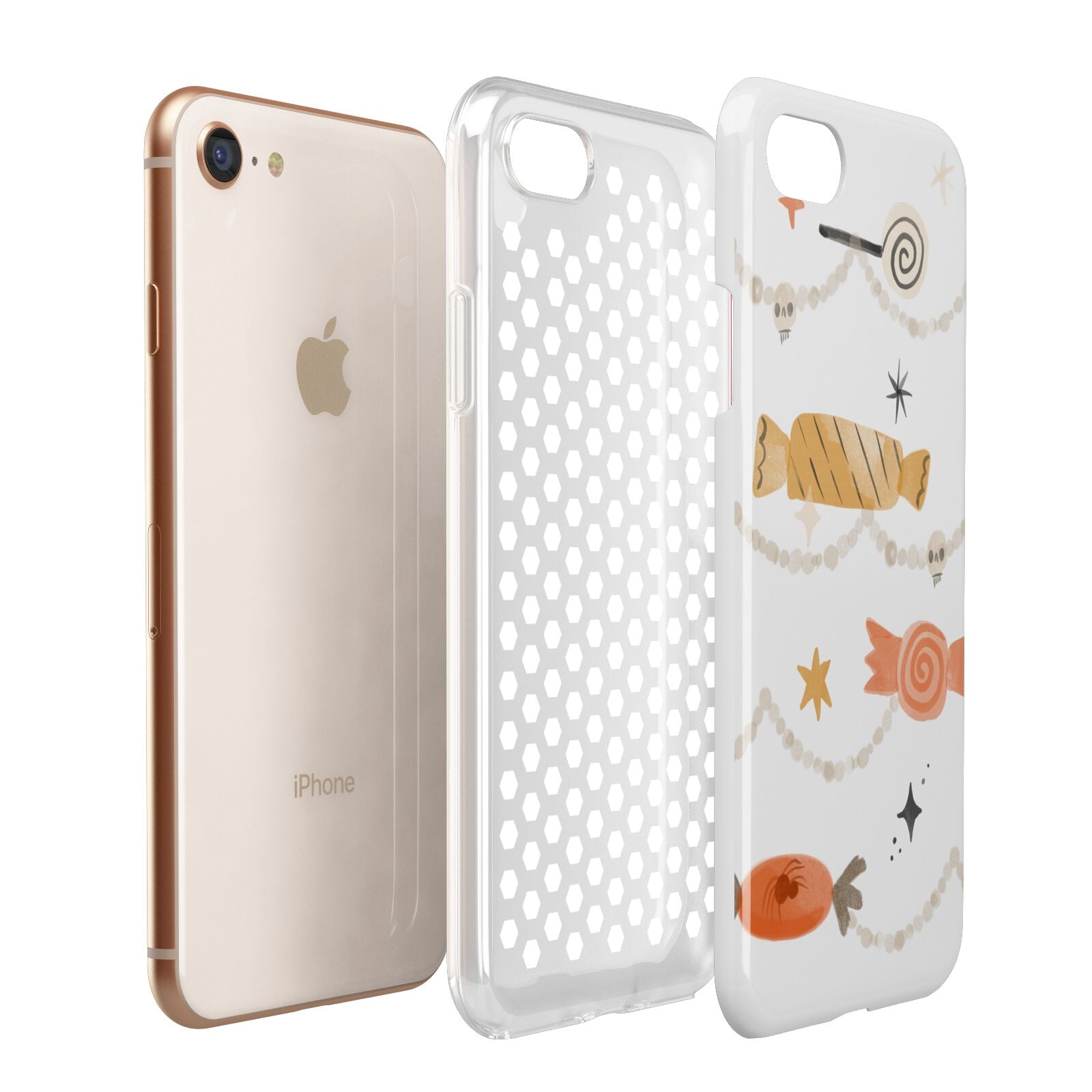 Sweet Decorations Halloween Apple iPhone 7 8 3D Tough Case Expanded View