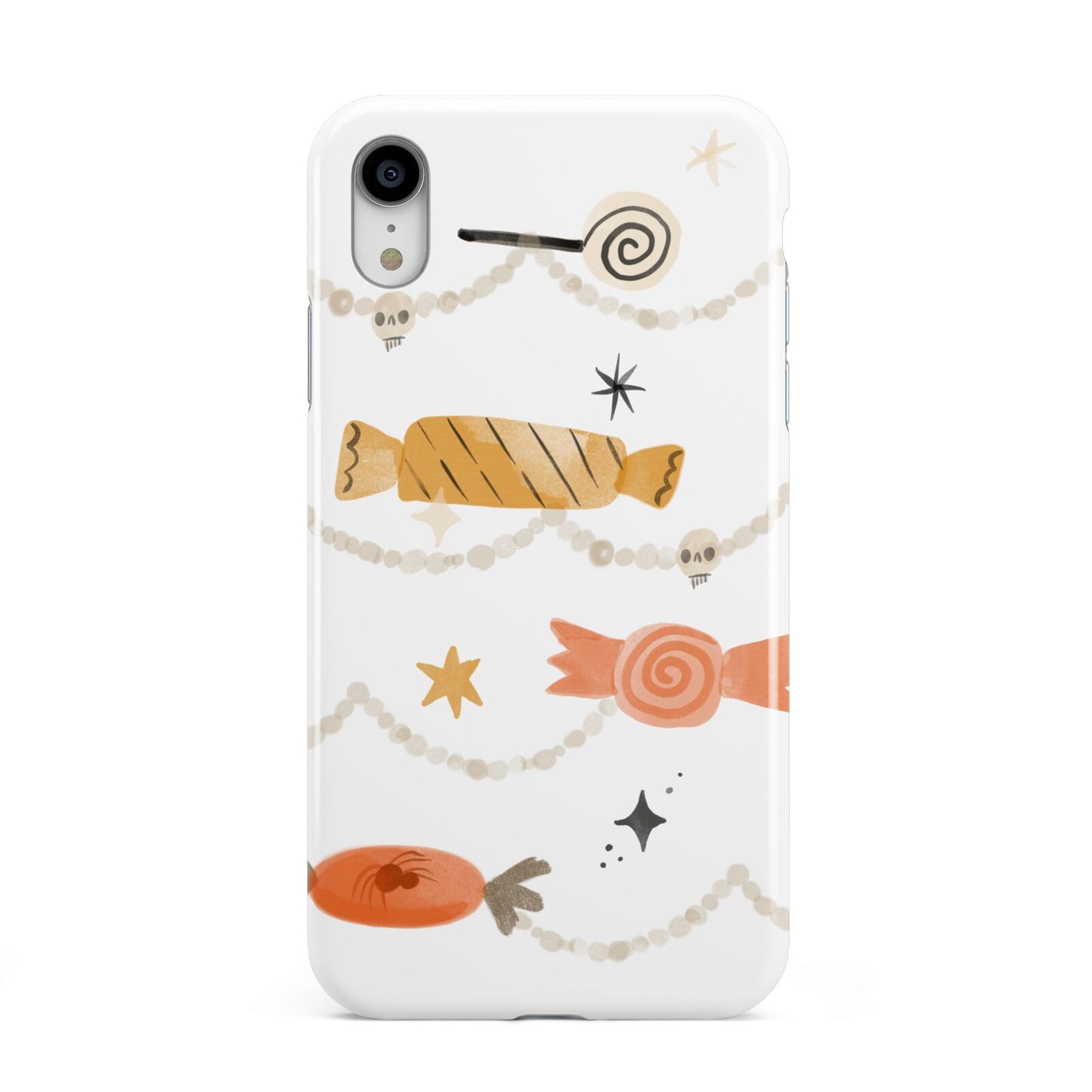 Sweet Decorations Halloween Apple iPhone XR White 3D Tough Case