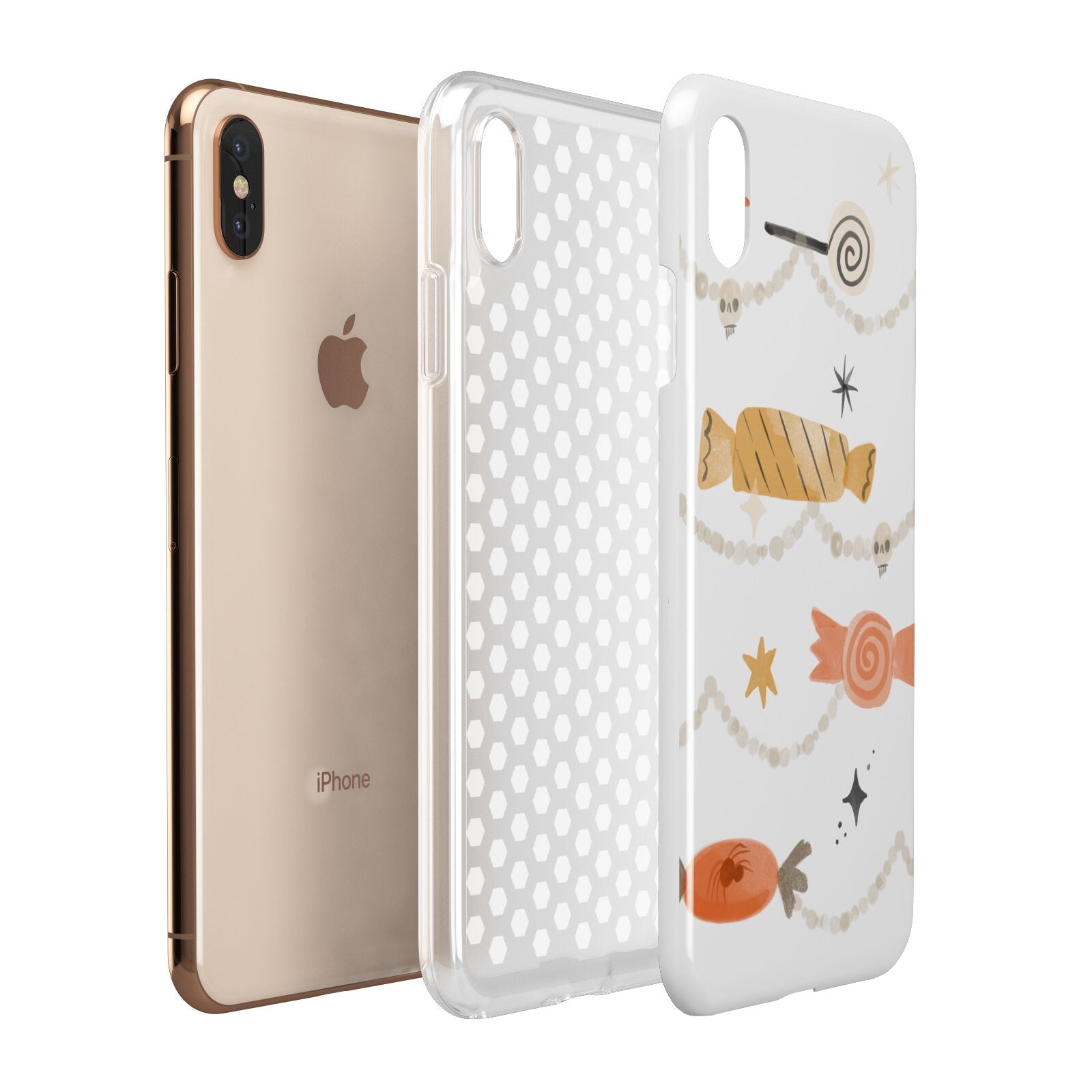 Sweet Decorations Halloween Apple iPhone Xs Max 3D Tough Case Expanded View