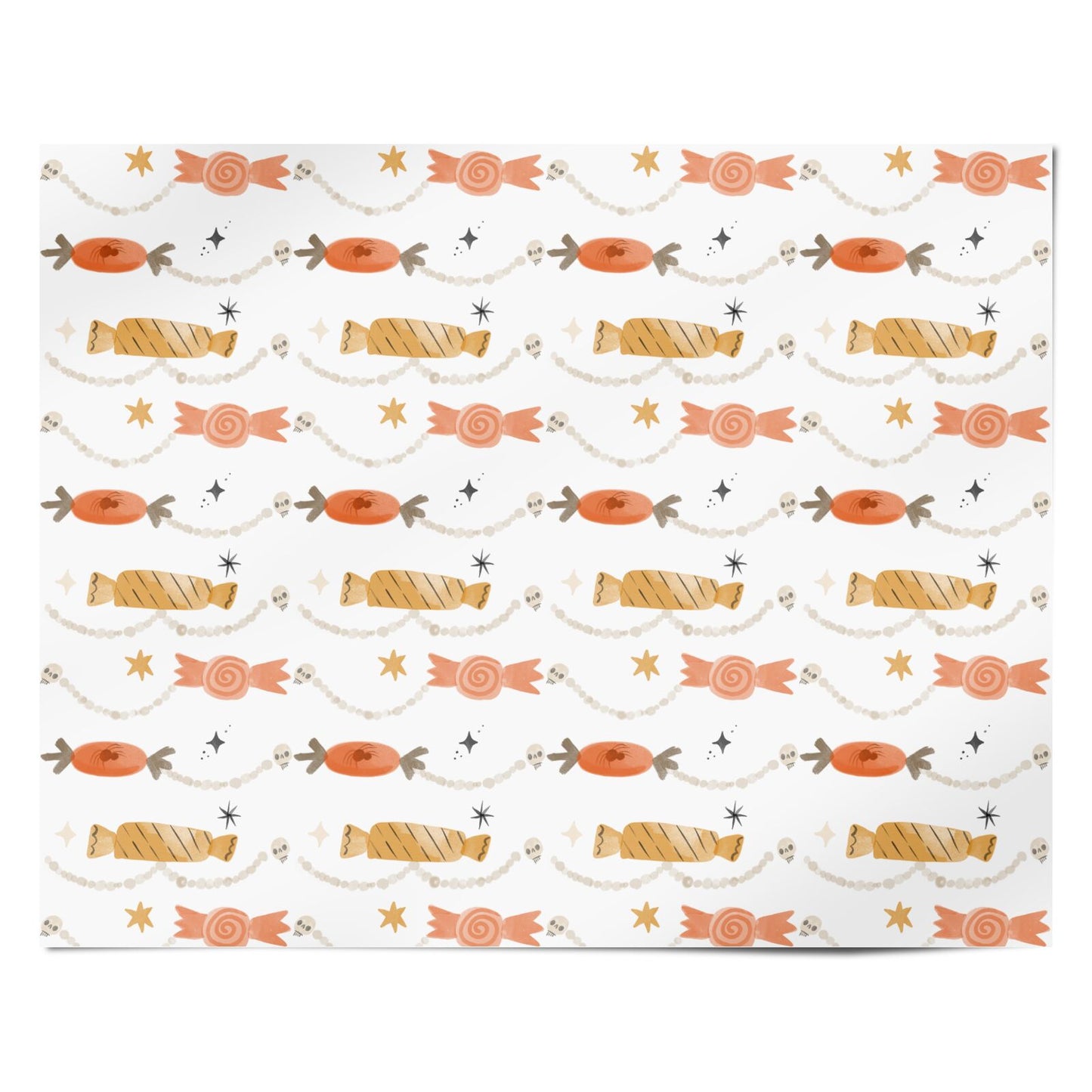Sweet Decorations Halloween Personalised Wrapping Paper Alternative