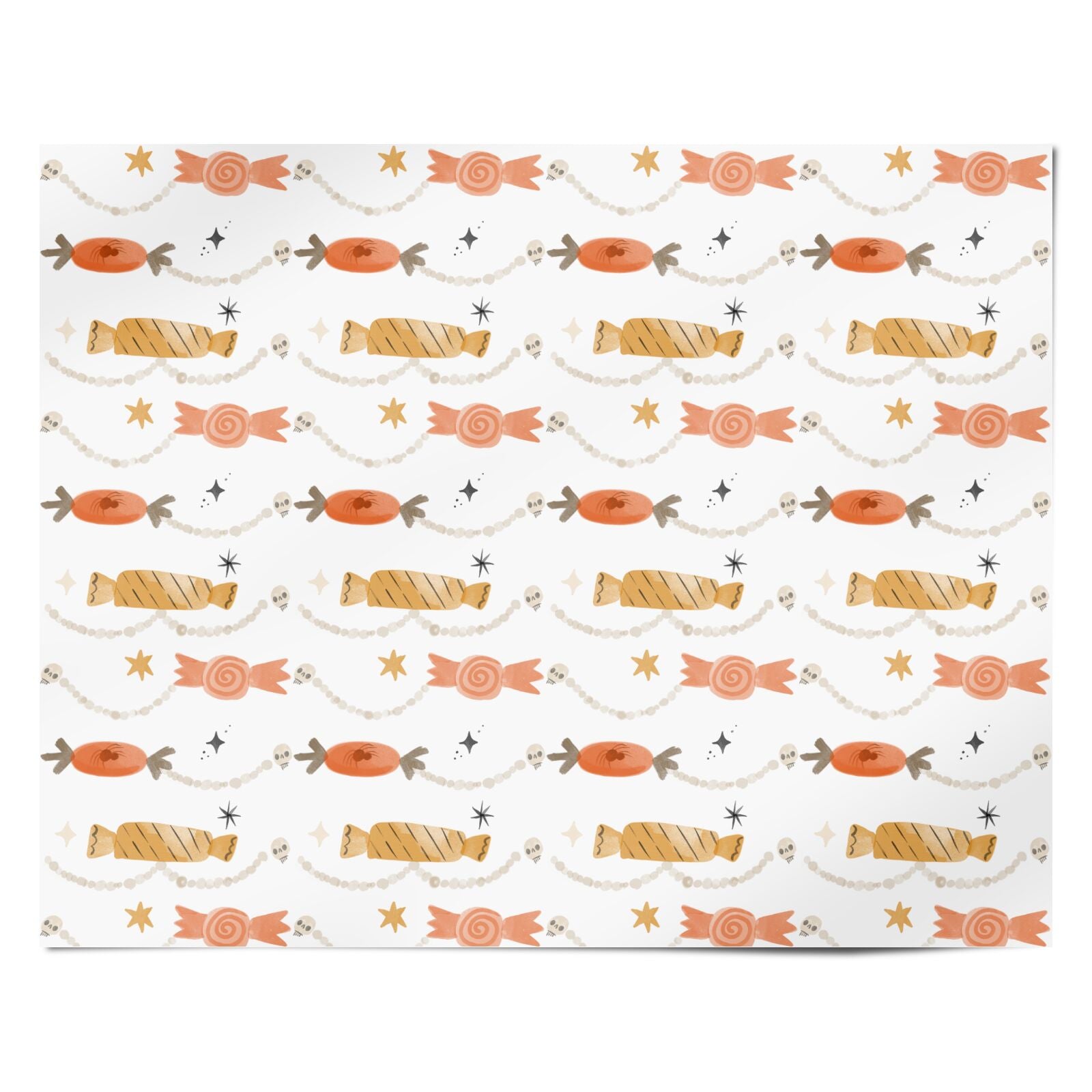 Sweet Decorations Halloween Personalised Wrapping Paper Alternative
