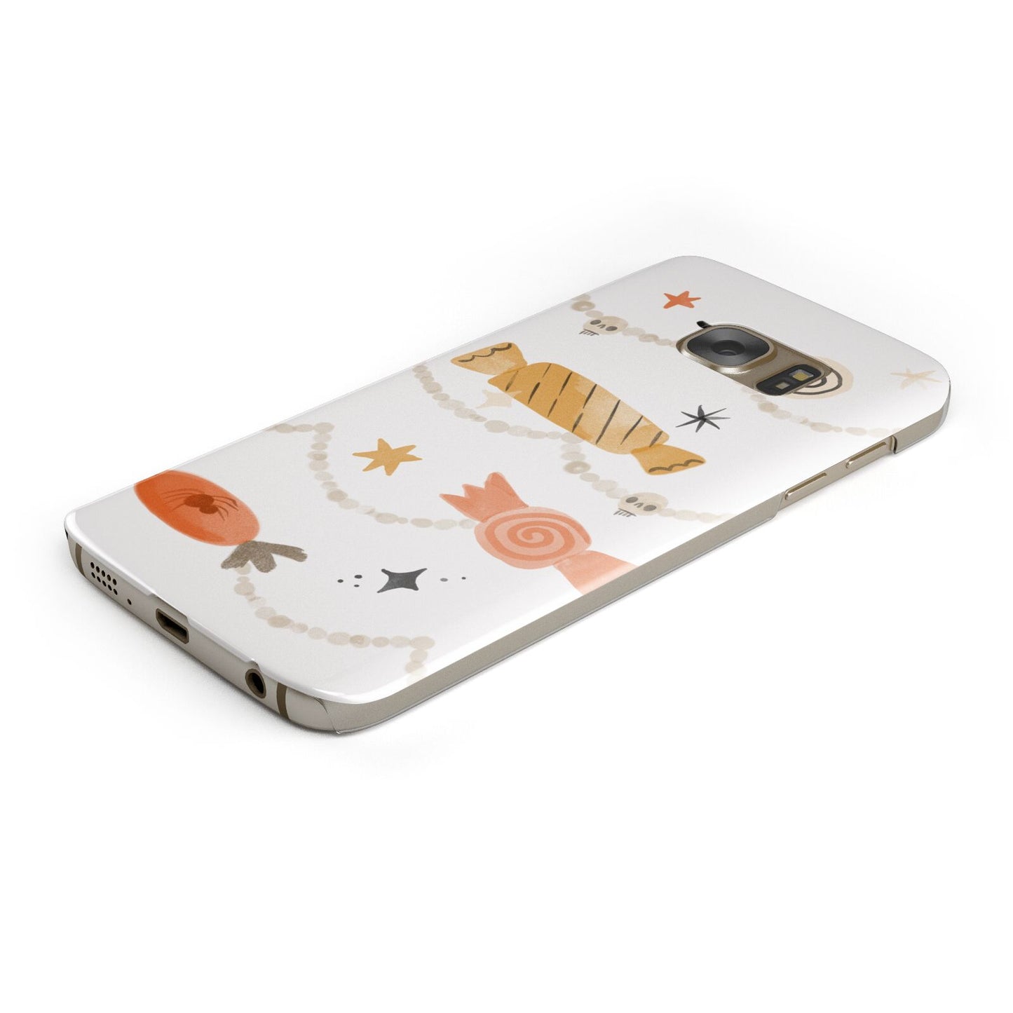 Sweet Decorations Halloween Protective Samsung Galaxy Case Angled Image