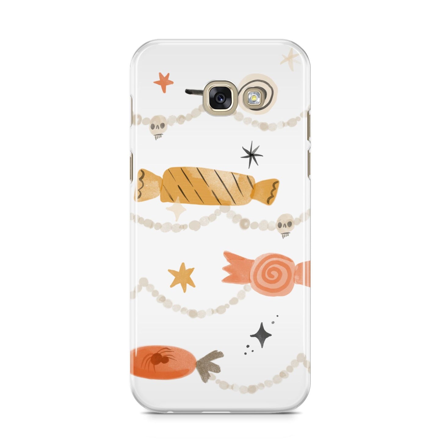 Sweet Decorations Halloween Samsung Galaxy A5 2017 Case on gold phone