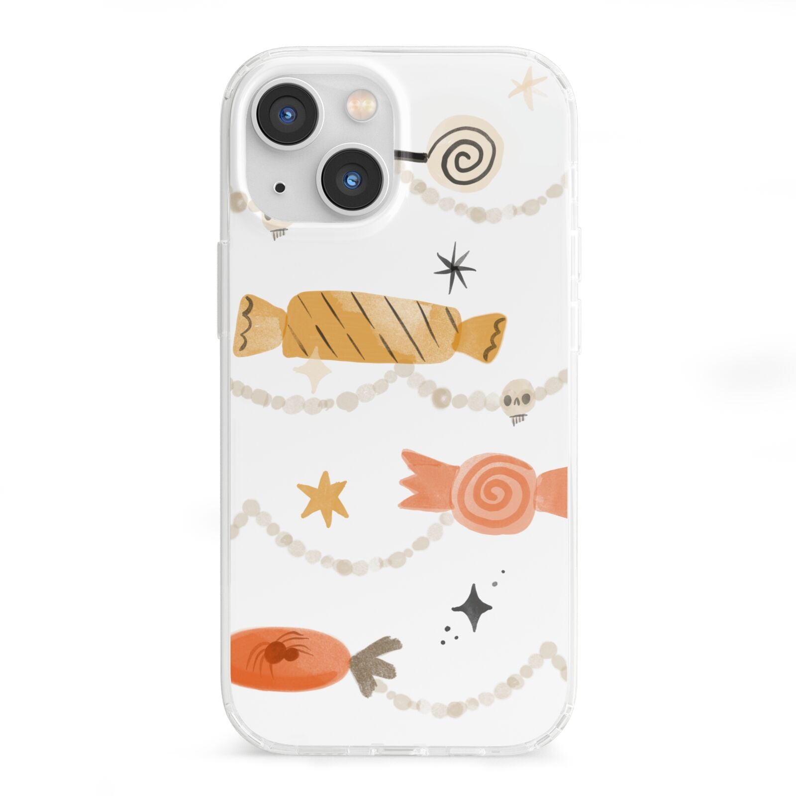Sweet Decorations Halloween iPhone 13 Mini Clear Bumper Case