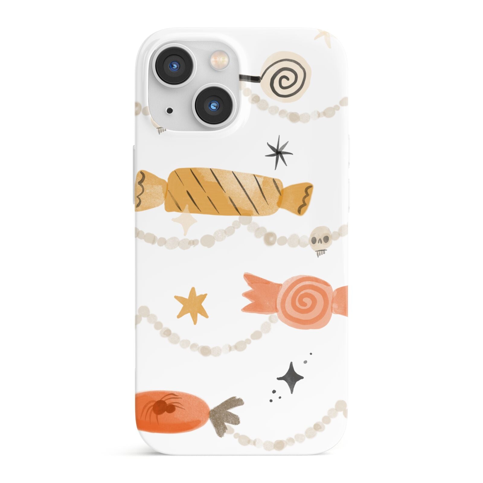 Sweet Decorations Halloween iPhone 13 Mini Full Wrap 3D Snap Case