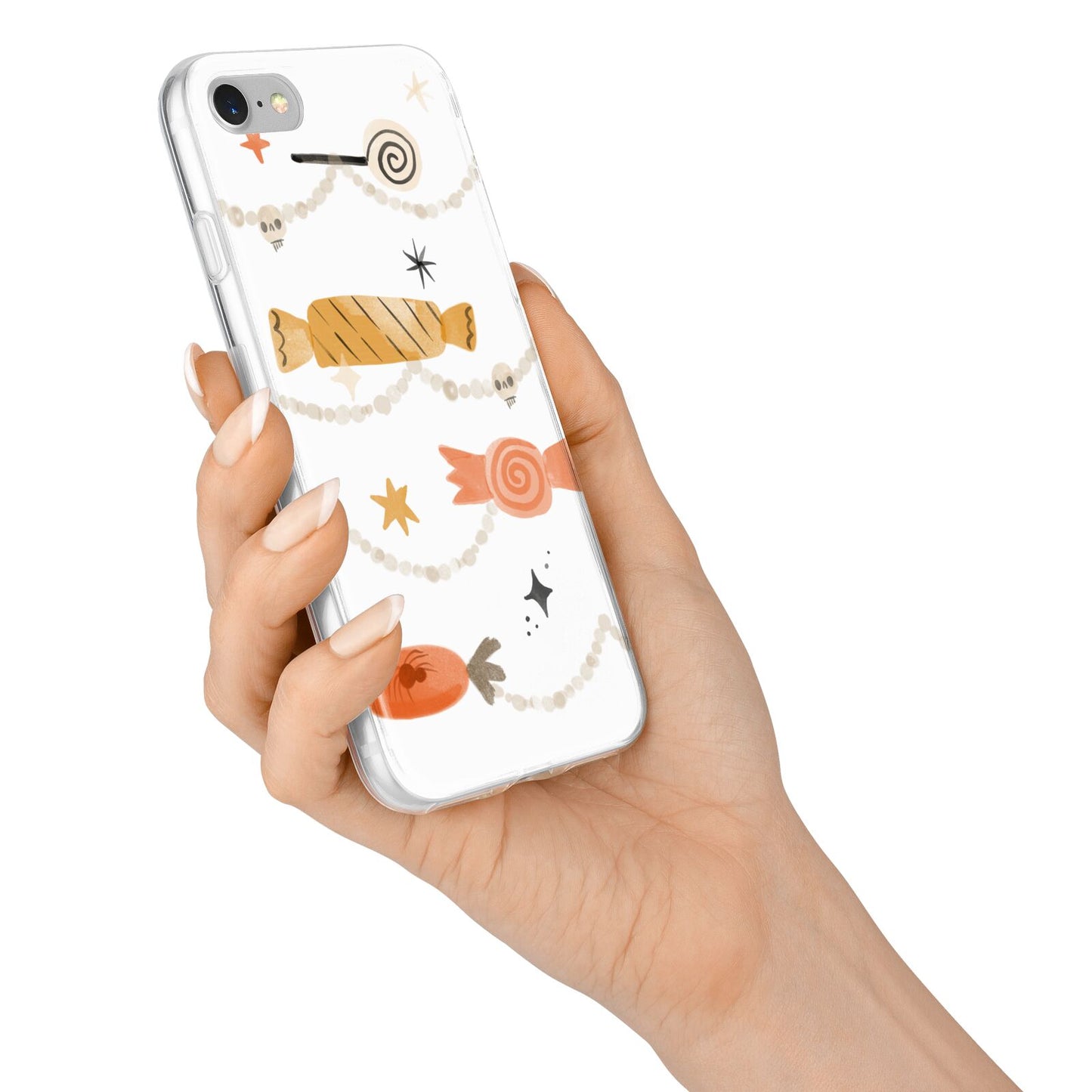 Sweet Decorations Halloween iPhone 7 Bumper Case on Silver iPhone Alternative Image