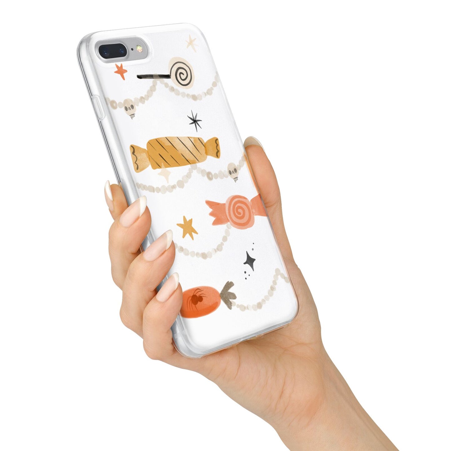 Sweet Decorations Halloween iPhone 7 Plus Bumper Case on Silver iPhone Alternative Image