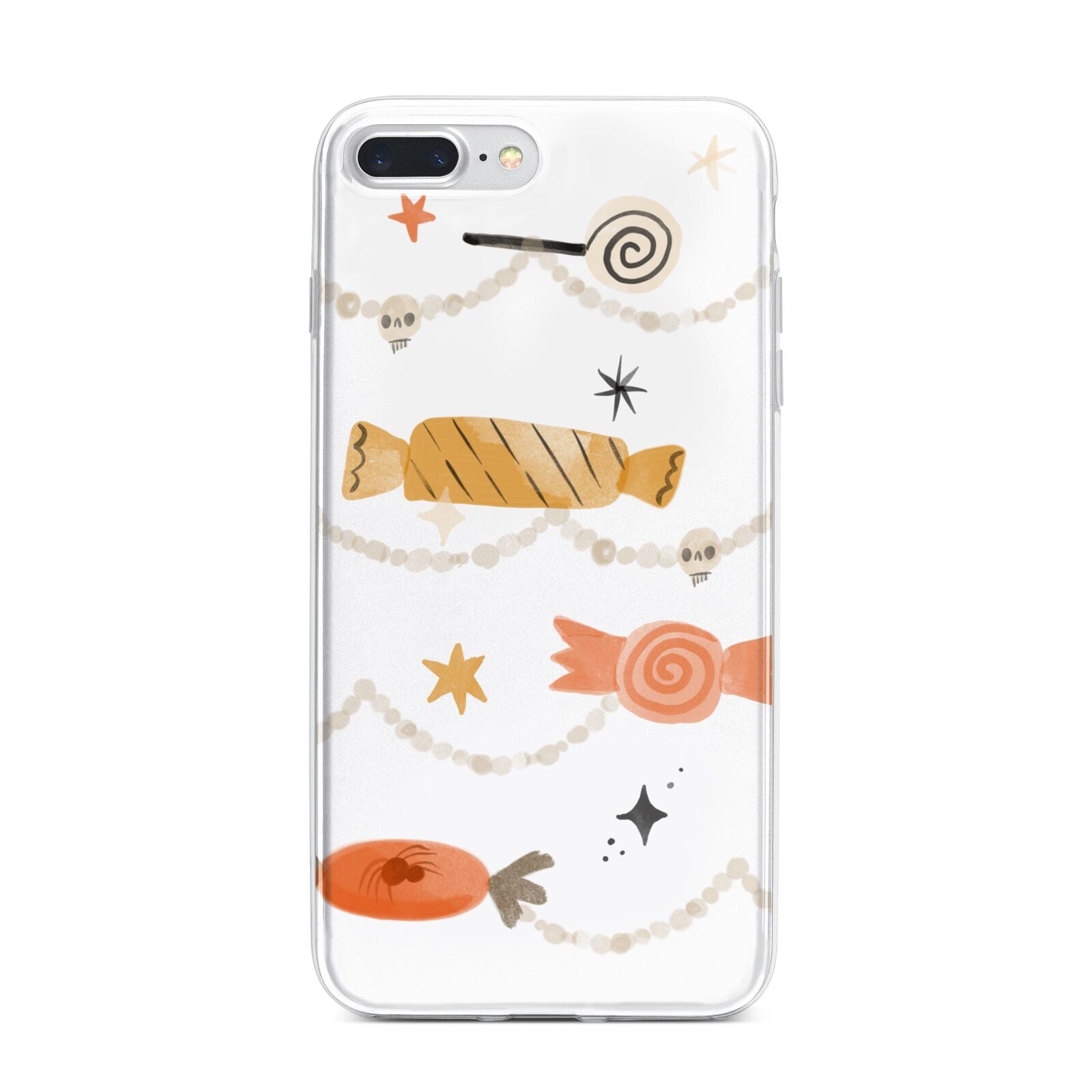 Sweet Decorations Halloween iPhone 7 Plus Bumper Case on Silver iPhone