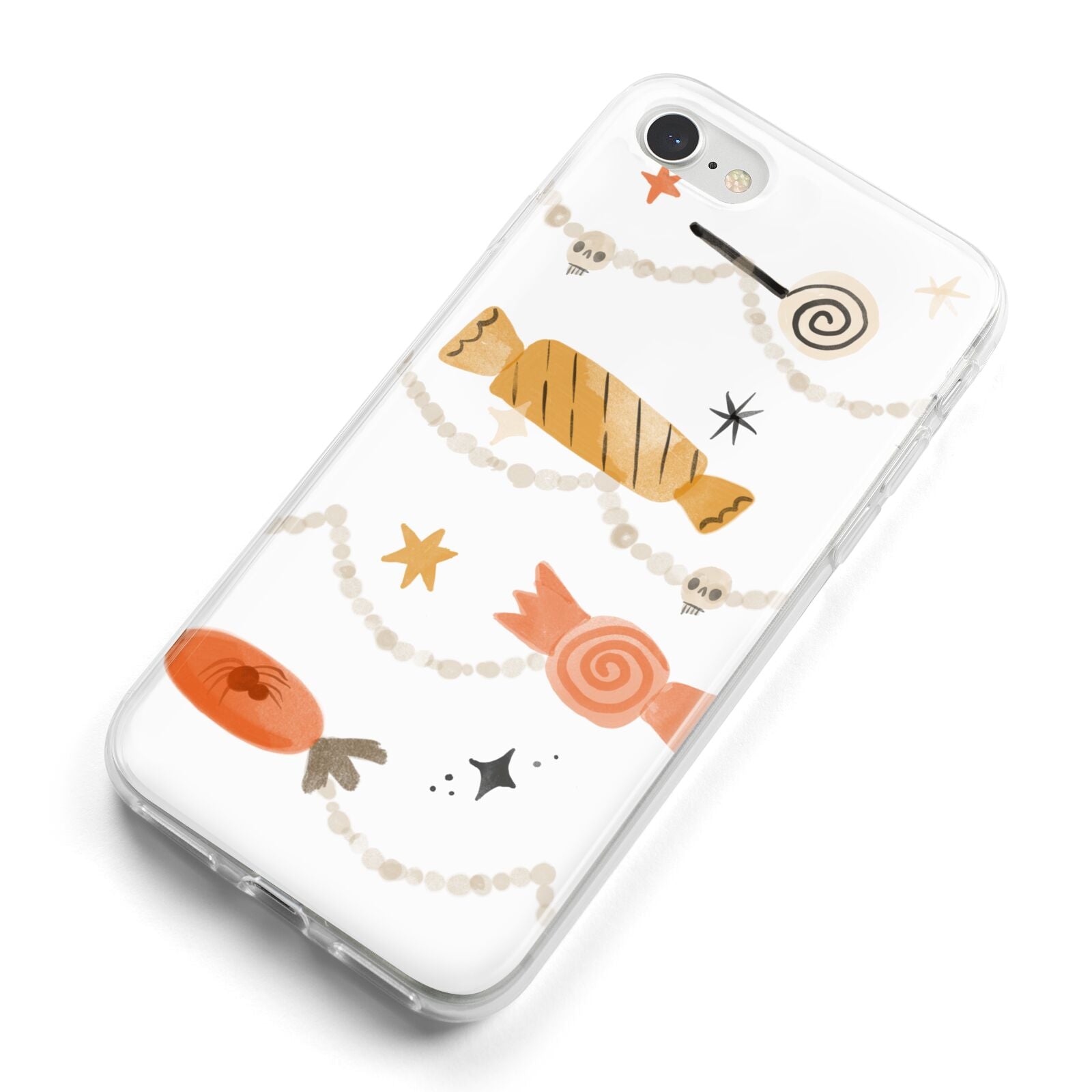 Sweet Decorations Halloween iPhone 8 Bumper Case on Silver iPhone Alternative Image