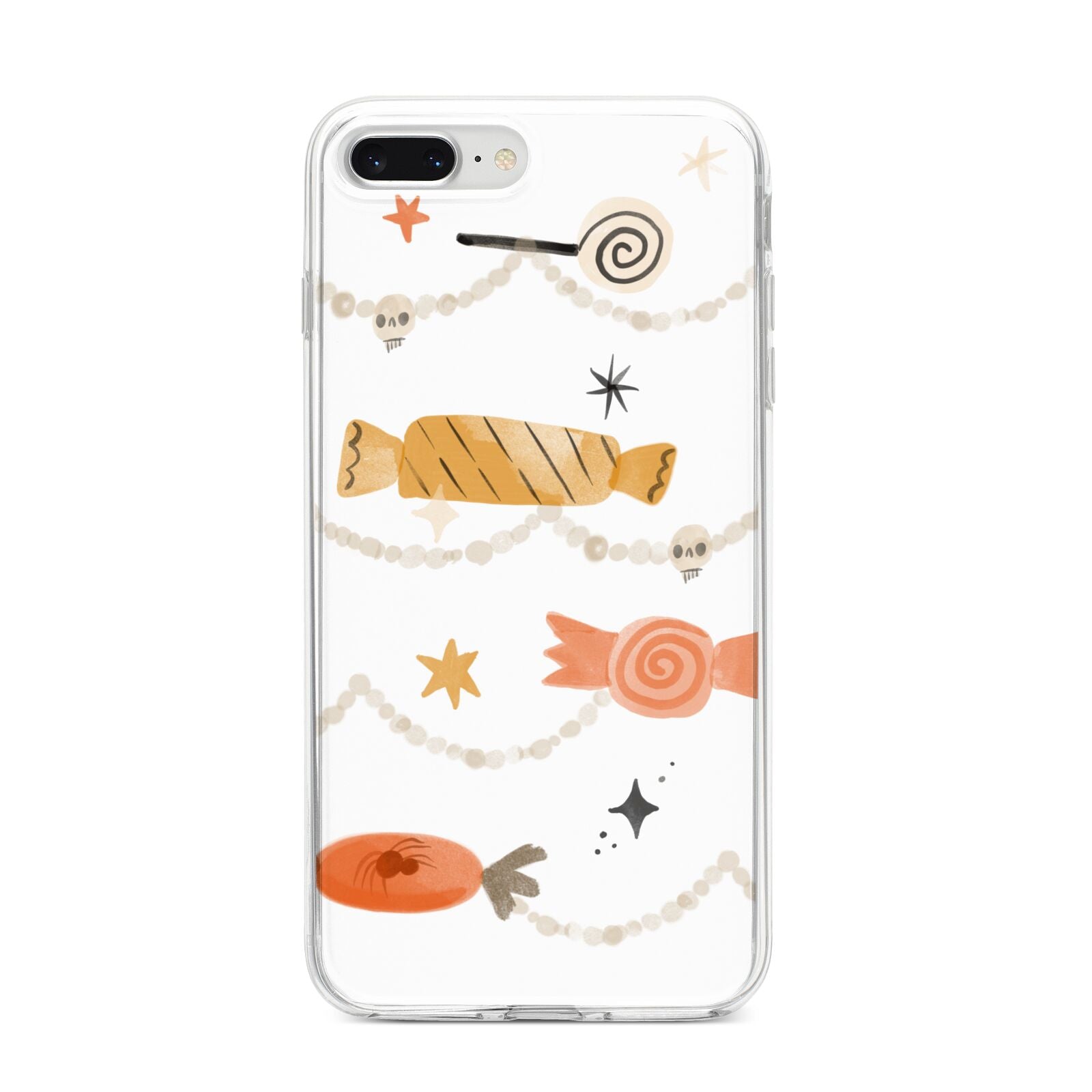 Sweet Decorations Halloween iPhone 8 Plus Bumper Case on Silver iPhone