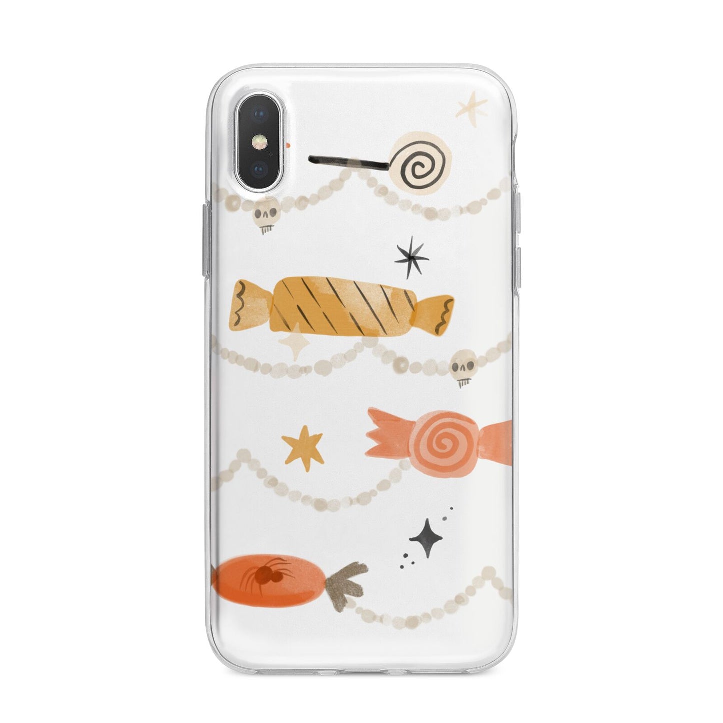 Sweet Decorations Halloween iPhone X Bumper Case on Silver iPhone Alternative Image 1