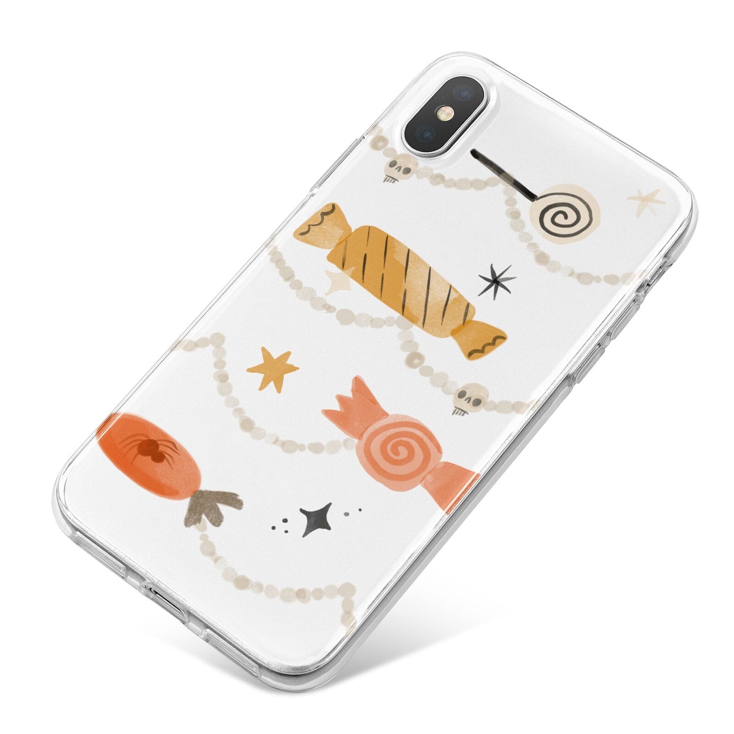 Sweet Decorations Halloween iPhone X Bumper Case on Silver iPhone