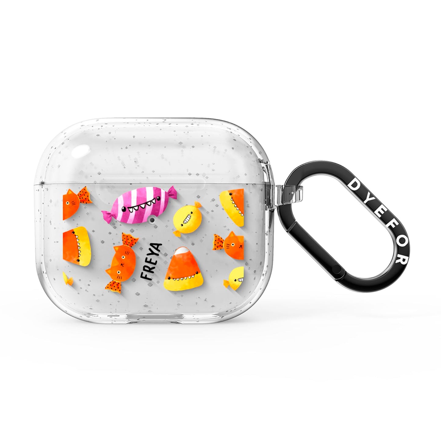 Sweet Faces Halloween Personalised AirPods Glitter Case 3rd Gen