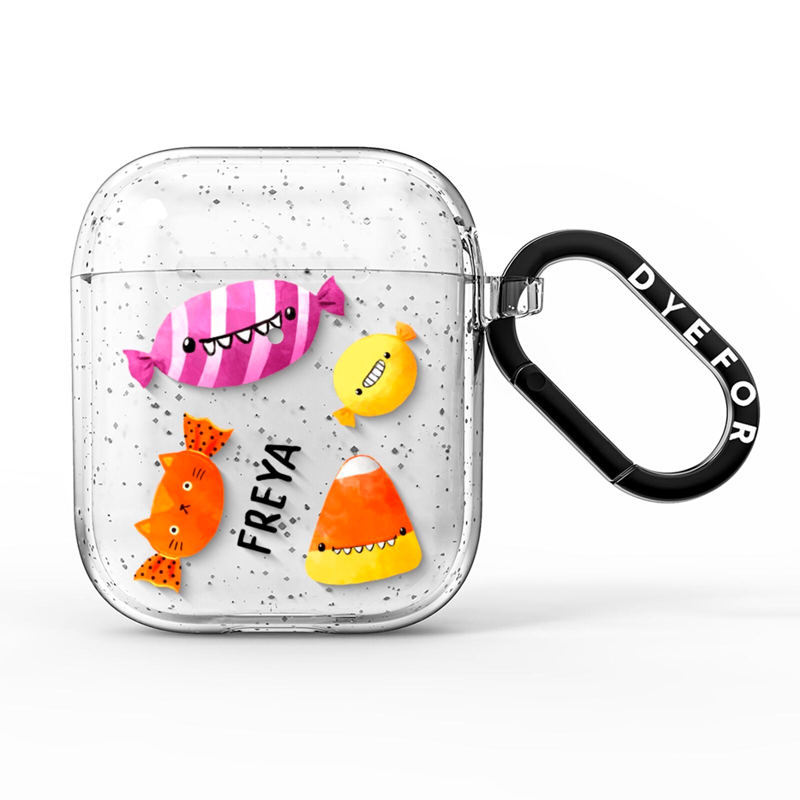 Sweet Faces Halloween Personalised AirPods Glitter Case