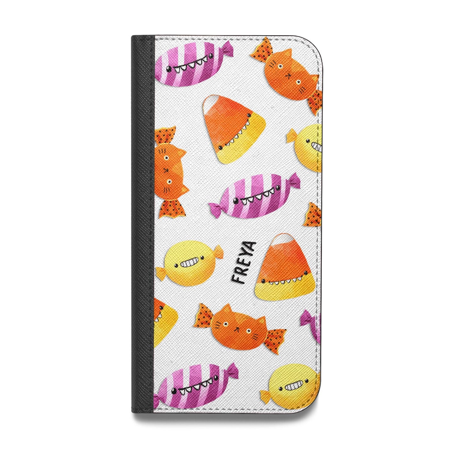 Sweet Faces Halloween Personalised Vegan Leather Flip Samsung Case