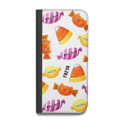 Sweet Faces Halloween Personalised Vegan Leather Flip Samsung Case
