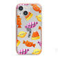 Sweet Faces Halloween Personalised iPhone 13 Mini TPU Impact Case with Pink Edges