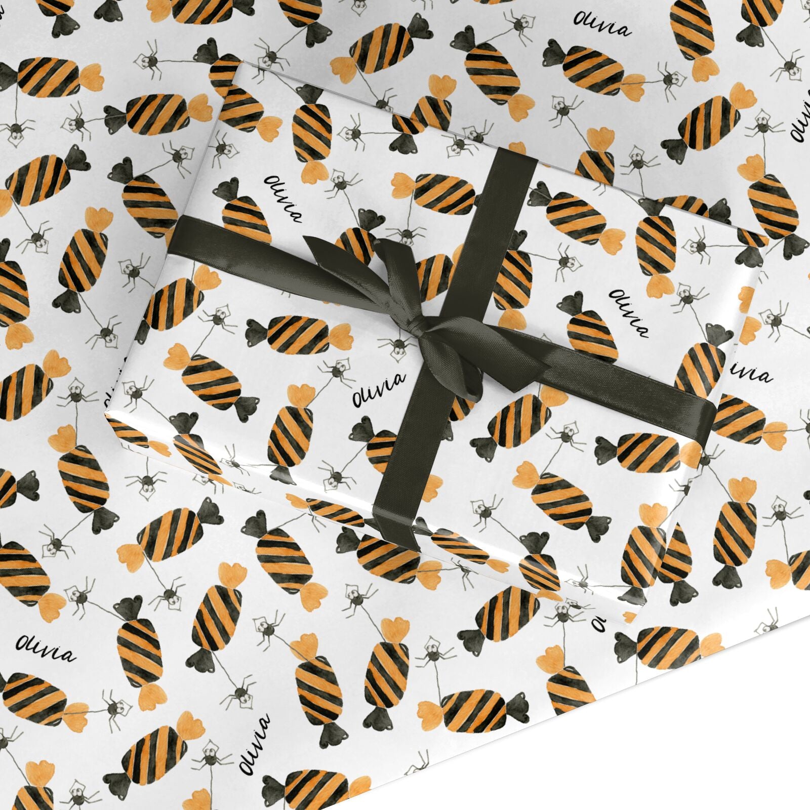Sweet Spider Halloween Personalised Custom Wrapping Paper