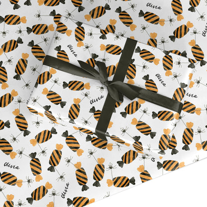 Sweet Spider Halloween Personalised Custom Wrapping Paper