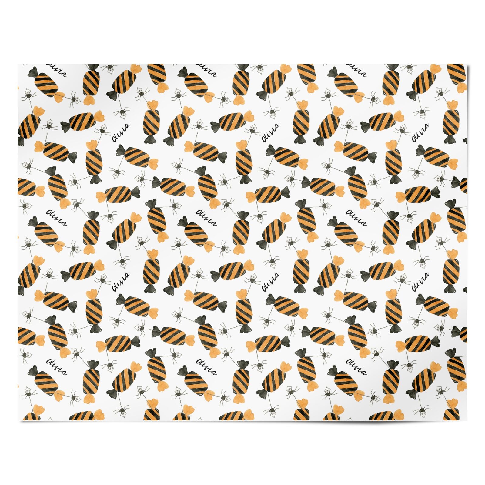 Sweet Spider Halloween Personalised Personalised Wrapping Paper Alternative