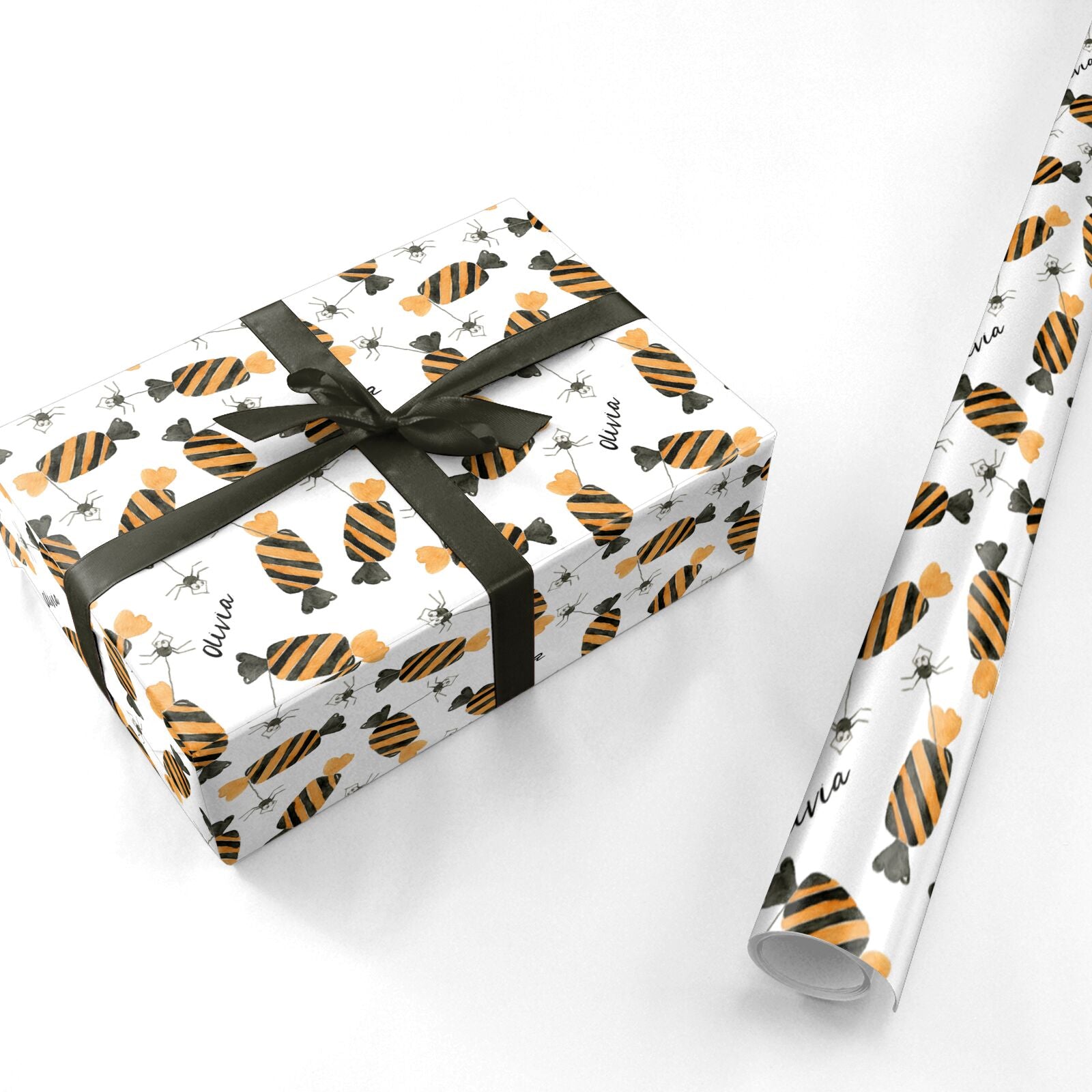 Sweet Spider Halloween Personalised Personalised Wrapping Paper